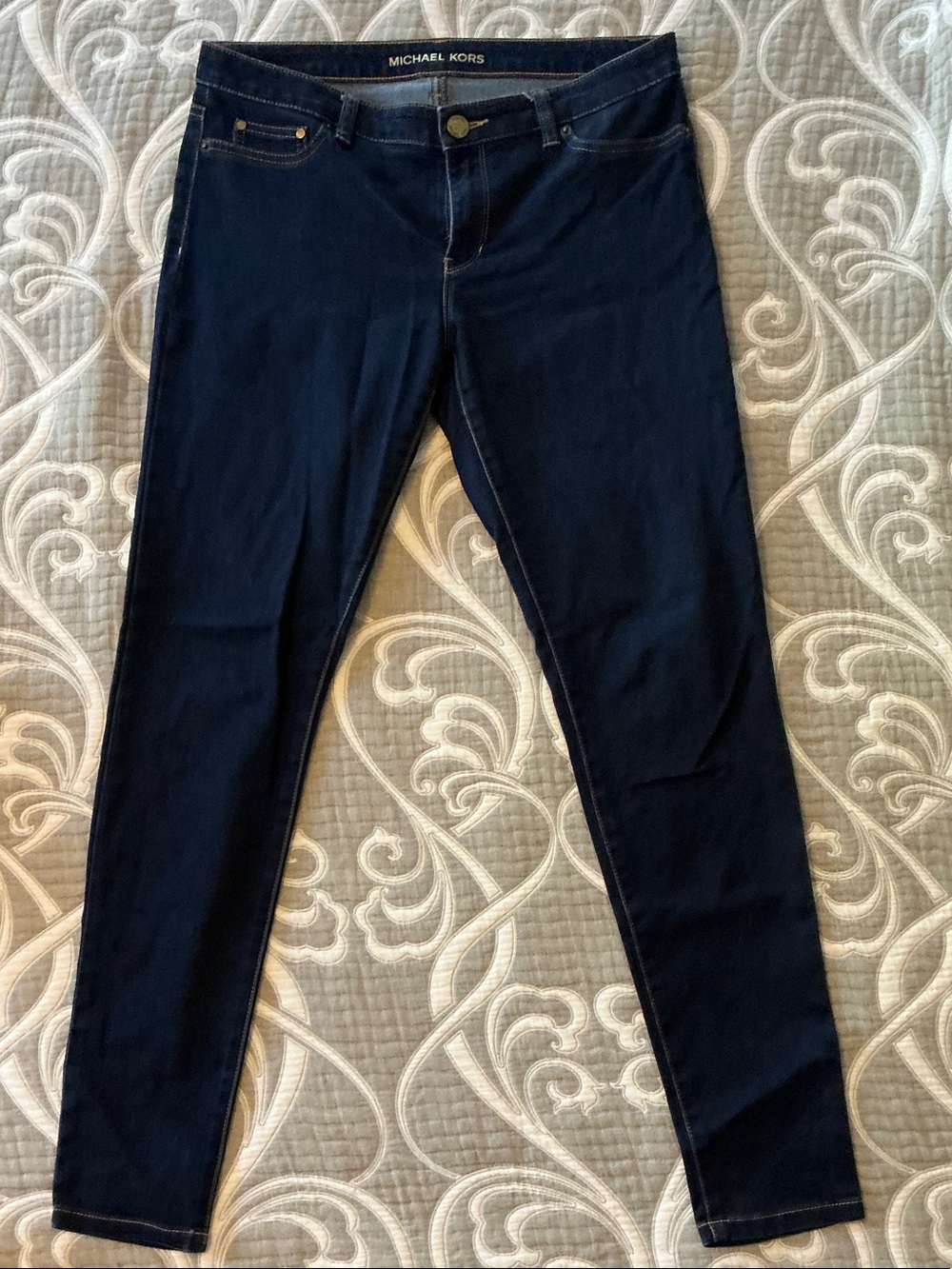 Michael Kors Dark Indigo Skinny Jeans – Dark Wash Stretch Denim